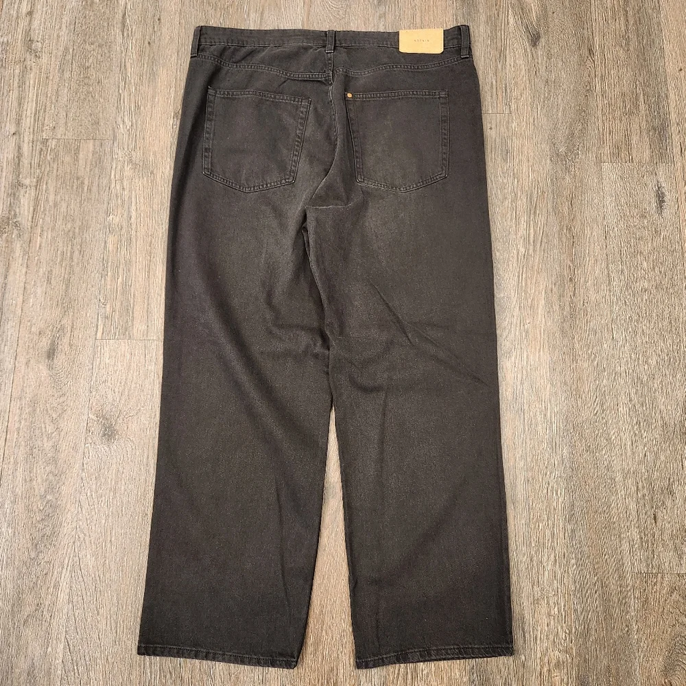 & Denim Black Womens Jeans , Ladies Jeans, Size 18, Loose Straight, High Waist - Picture 4 of 6